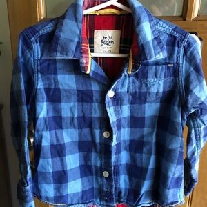 Toddler boy Mini Boden flannel